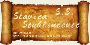 Slavica Stublinčević vizit kartica